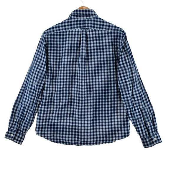 Ralph Lauren Shirt Mens M Blue Gray Gingham Plaid Button Down Classic Fit Cotton - Picture 15 of 15